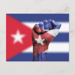 Kuba-Flagge Postkarte