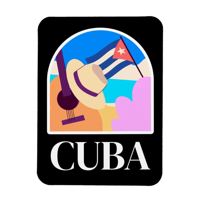 Kuba-Flagge Salsa Vintage Magnet (Vertikal)