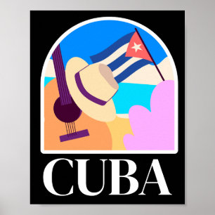 Kuba Flagge Salsa Vintage Poster