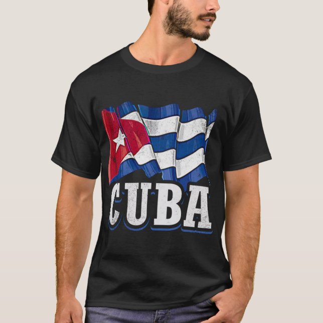 Kuba-Flagge T-Shirt (Vorderseite)