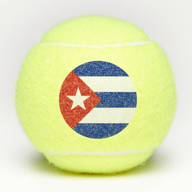 Kuba-Flagge Tennisbälle (Vorderseite)
