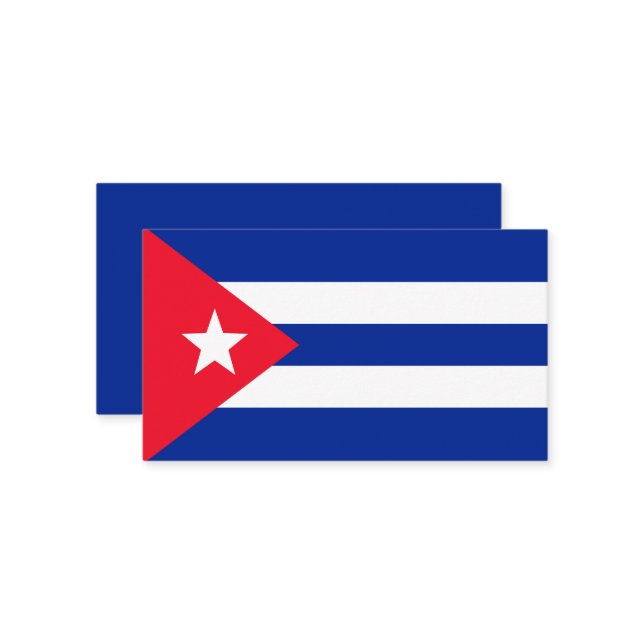 Kuba-Flagge Visitenkarte (Vorderseite/Rückseite Beispiel)
