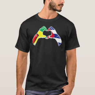 Kuba-Guyana-Flagge Kuba-Guyana-Herz T-Shirt
