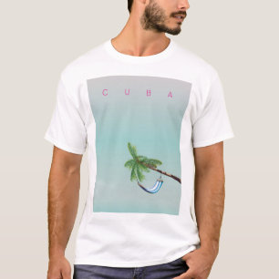 Kuba Hängematte im Vintage-Stil Urlaubsdruck. T-Shirt