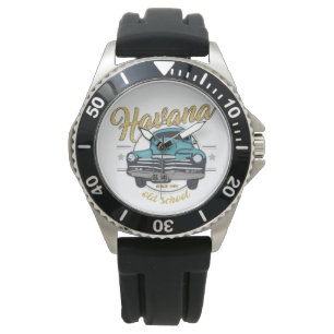 Kuba Havana Kuba Altes Auto Beach Reisen Geschenk Armbanduhr