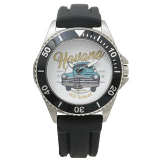 Kuba Havana Kuba Altes Auto Beach Reisen Geschenk Armbanduhr