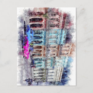 Kuba Havana Kuba Old Car Caribbean Beach Postkarte