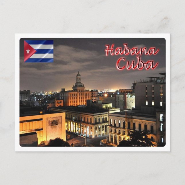 Kuba - Havanna by Night - Postkarte (Vorderseite)
