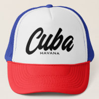 Kuba Havanna Drehbuch Typografie Trucker hat