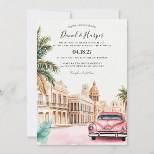 Kuba Havanna Hochzeitseinladung Zielort Hochzeit Einladung