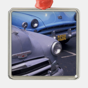 Kuba, Havanna. Klassische Auto der 50er Jahre Silbernes Ornament