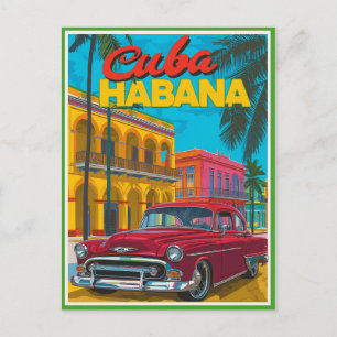 Kuba Havanna Oldtimer Postkarte