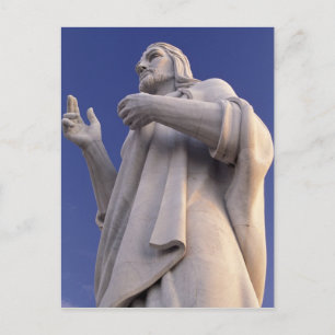Kuba, Havanna, Skulptur Jesu. Postkarte