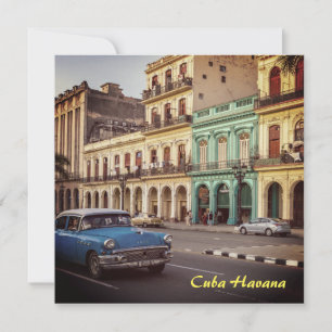 Kuba Havanna Vintag Classic Car City Feiertagskarte