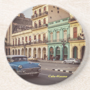 Kuba Havanna Vintag Classic Car City Getränkeuntersetzer