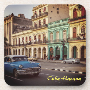 Kuba Havanna Vintage Klassiker Stadtbild Getränkeuntersetzer
