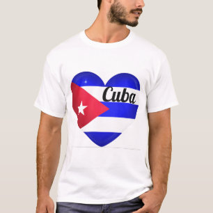 Kuba Herz Flagge T-Shirt