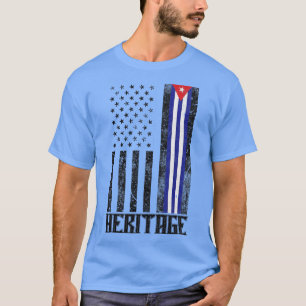 Kuba Hispanic Heritage Not leidende Flagge T-Shirt