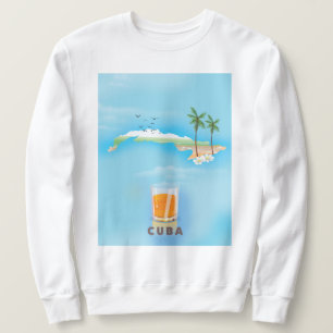Kuba Illustriertes Reiseplakat Sweatshirt