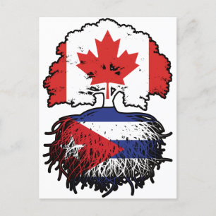Kuba - kanadisches Tree-Roots-Flag für Kanada Postkarte