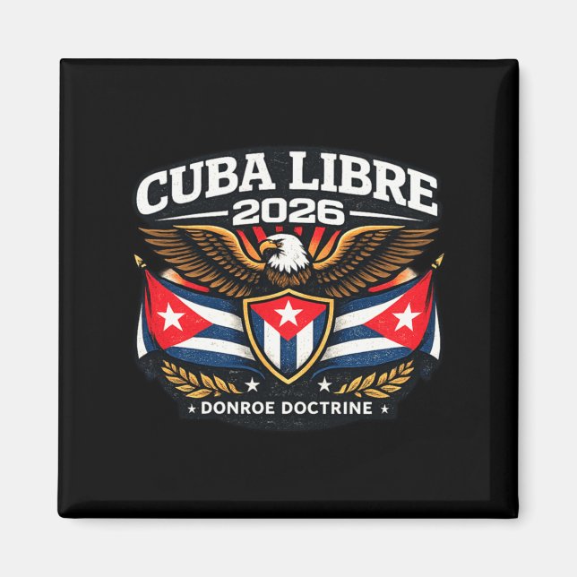 Kuba Kuba Libre Donroe-Doktrin-Illustration Magnet (Vorne)
