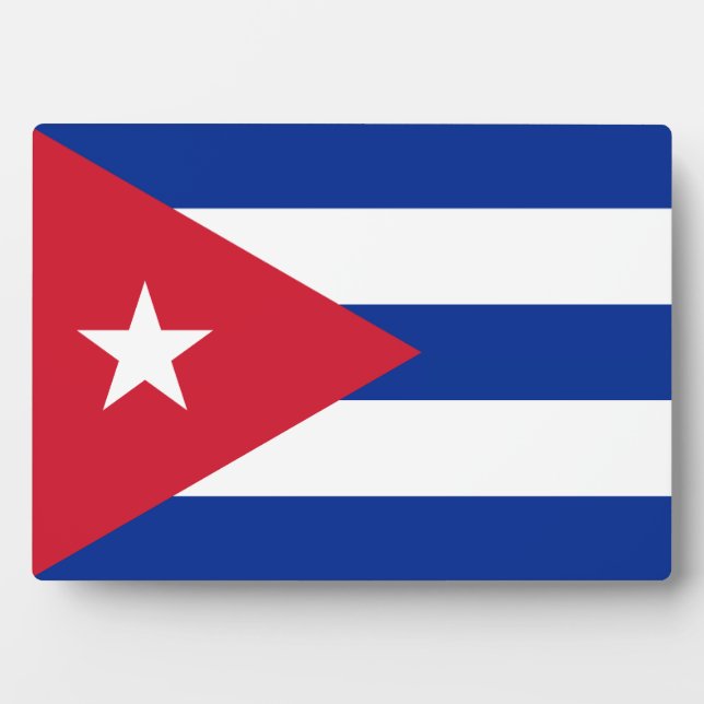 Kuba - kubanische Flagge Fotoplatte (Vorderseite)