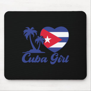 Kuba - kubanische Mädchenflagge Cubanita Hispanic  Mousepad