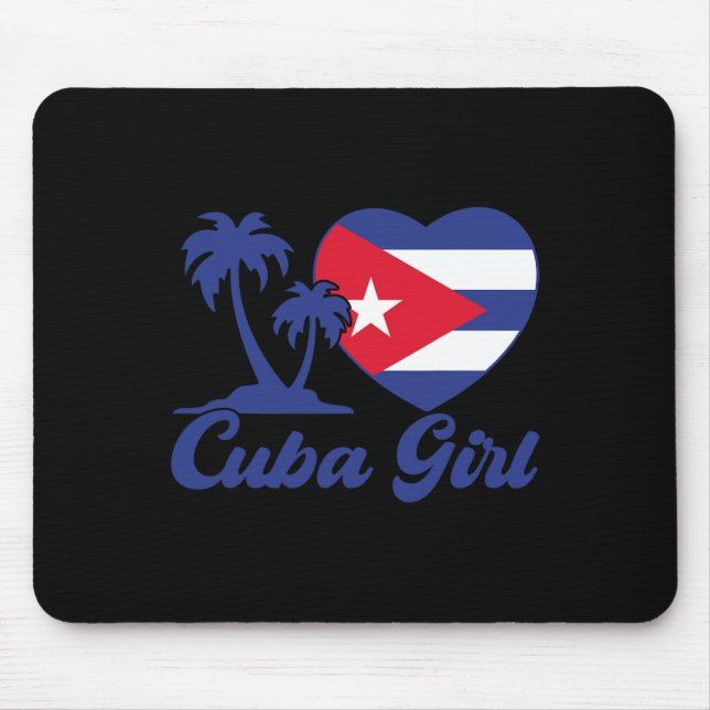 Kuba - kubanische Mädchenflagge Cubanita Hispanic  Mousepad (Vorne)