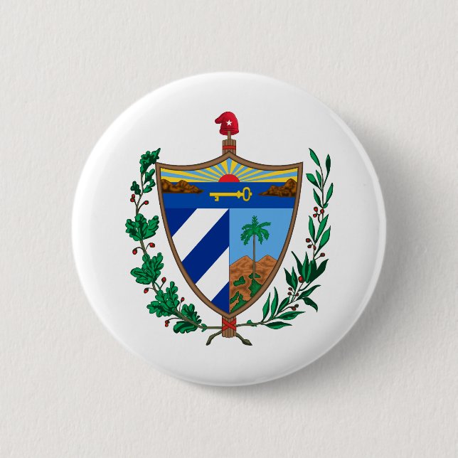 Kuba Landeswappen Symbol Emblem Flagge Button (Vorderseite)