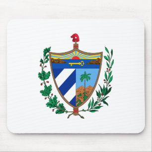 Kuba Landeswappen Symbol Emblem Flagge Mousepad