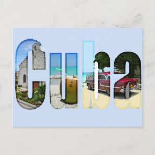 Kuba mit verschiedenen Szenen in den Briefen Postkarte