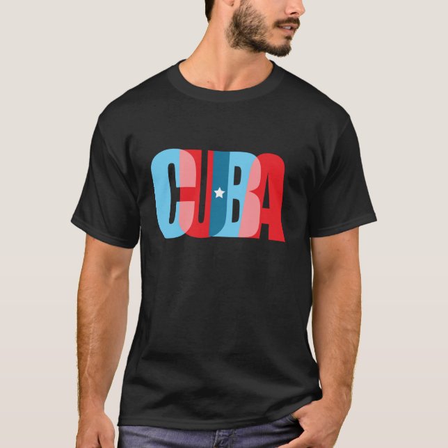 KUBA - modischer Textentwurf T-Shirt (Vorderseite)