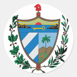Kuba-Offizielle Wappen-Heraldry-Symbol Runder Aufkleber