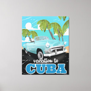 Kuba Oldtimer Reiseposter Leinwanddruck