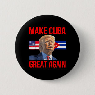 Kuba Patriotische Freiheit Kuba USA-Flagge Grafik Button