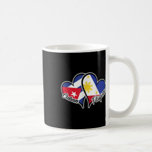 Kuba Philippinen Flag Herz Halb Kubaner Halb Filip Kaffeetasse