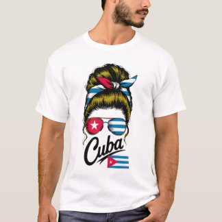 Kuba Retro-Bandana & Sonnenbrille – Stylishes kub T-Shirt