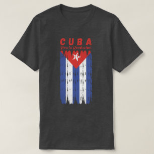 Kuba Retro-Flagge Viva La Revolucion T-Shirt