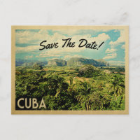Kuba Save the Date Vintage Postkarten