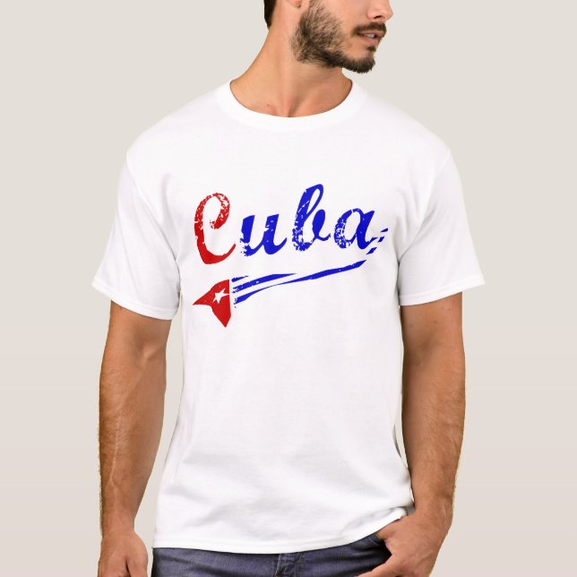 Kuba-Shirt mit kubanischer Flagge T-Shirt (Vorderseite)