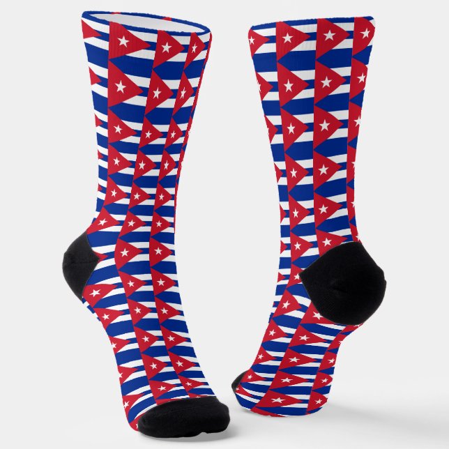 Kuba Socken, patriotische kubanische Flaggenmode Socken (Gewinkelt)