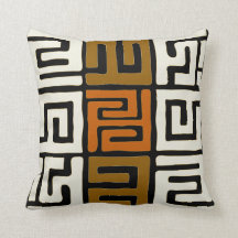 Kuba Stoff-inspirierte Erdfarben geometrisch