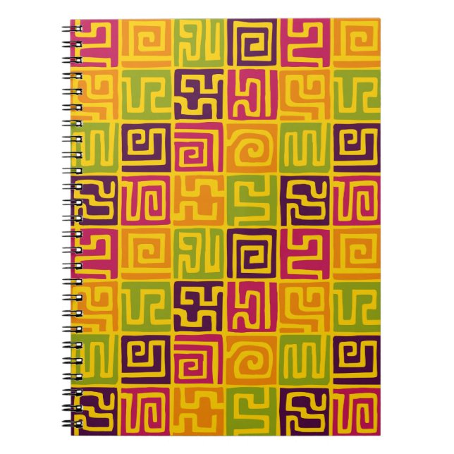 Kuba Style Pattern 071019 - Farben Notizblock (Vorderseite)