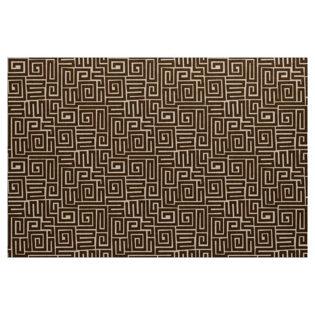 Kuba Style Pattern 280922 - Dunkelbraun Stoff (Yard (91,4 cm))