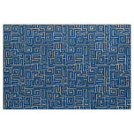 Kuba Style Pattern 280922 - Shibori Blue on White Stoff