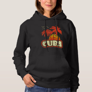 Kuba Summer Palm Trees 80er Beach Sunset Hoodie