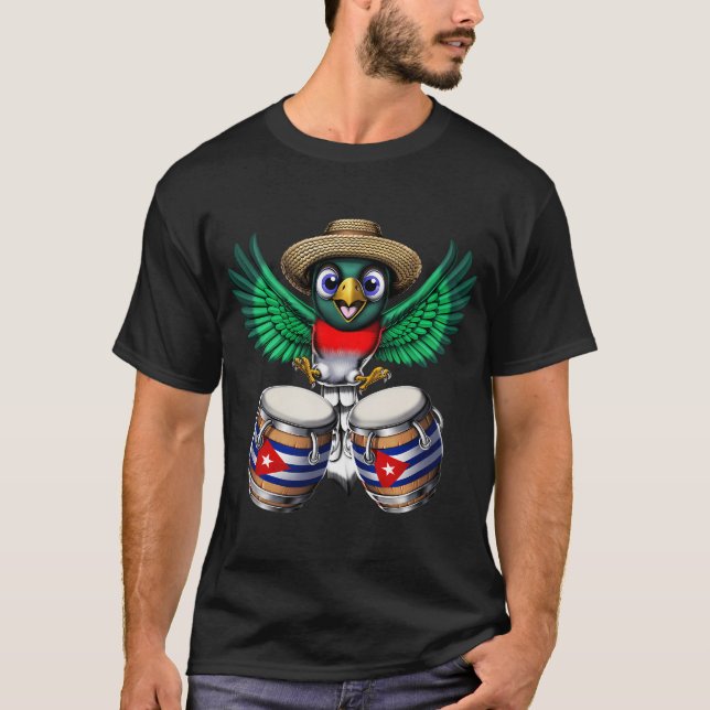 Kuba-Trogon-Vogel T-Shirt (Vorderseite)