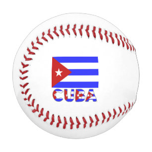Kuba und kubanische Flagge Hellblau Personalisiert Baseball