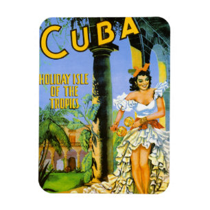Kuba Urlaub Insel der Tropen Reiseposter Magnet