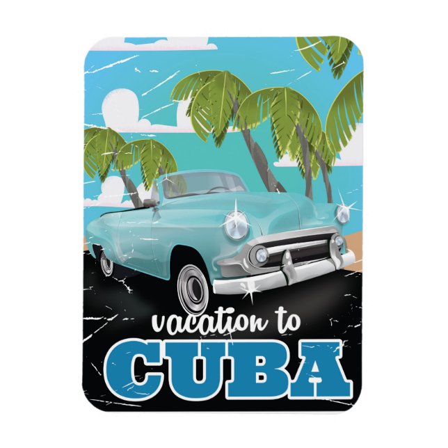 Kuba-Vintage-Autovermietung Magnet (Vertikal)